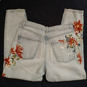 "Topshop" Embroidered Jeans